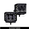 Go Rhino | 50700321SCS - Blackout Series Lights - Pair of 4x3 Cube LED Sideline Spot Light Kit -  Black
