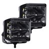 Go Rhino | 50700321SCS - Blackout Series Lights - Pair of 4x3 Cube LED Sideline Spot Light Kit -  Black