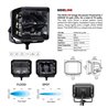 Go Rhino | 50700321SCS - Blackout Series Lights - Pair of 4x3 Cube LED Sideline Spot Light Kit -  Black