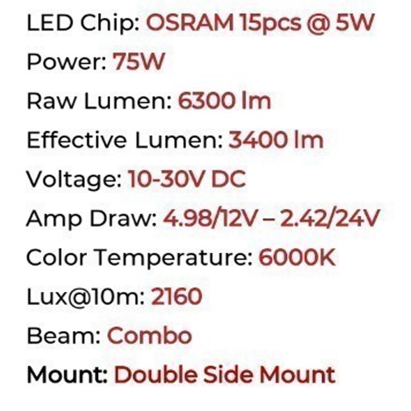 Go Rhino | 51052012CSS - Blackout Combo Series Lights - 20.5" Single Row LED Light Bar With Amber Lighting -  Black