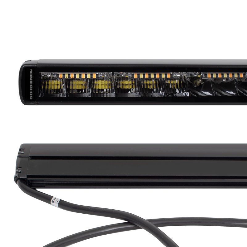Go Rhino | 51653212CSS - Blackout Combo Series Lights - 31.5" Single Row LED Light Bar With Amber Lighting -  Black