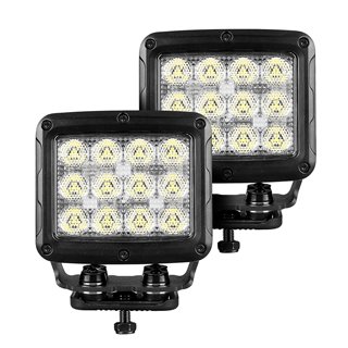 Go Rhino | 51800523FCS - Bright Series Lights - 5" Rectangle Single LED Spot Light Kit -  Black