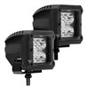 Go Rhino | 51803023SCS - Bright Series Lights - Pair of 3x3 Cube LED Spot Light Kit -  Black