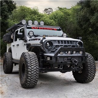 Go Rhino | 53003012CDS - Blackout Combo Series Lights - 32" Double Row LED Light Bar With Amber Lighting -  Black