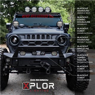 Go Rhino | 54004011CDS - Blackout Series Lights - 42" Double Row LED Light Bar -  Black