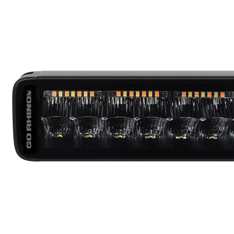 Go Rhino | 54004012CDS - Blackout Combo Series Lights - 42" Double Row LED Light Bar With Amber Lighting -  Black