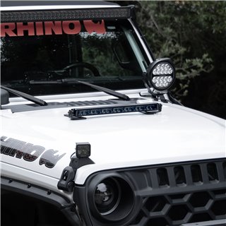 Go Rhino | 54004012CSS - Blackout Combo Series Lights - 39.5" Single Row LED Light Bar With Amber Lighting -  Black