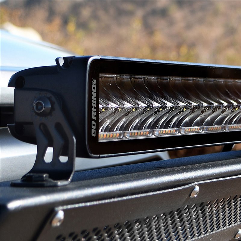 Go Rhino | 54805012CDS - Blackout Combo Series Lights - 50" Double Row LED Light Bar With Amber Lighting -  Black