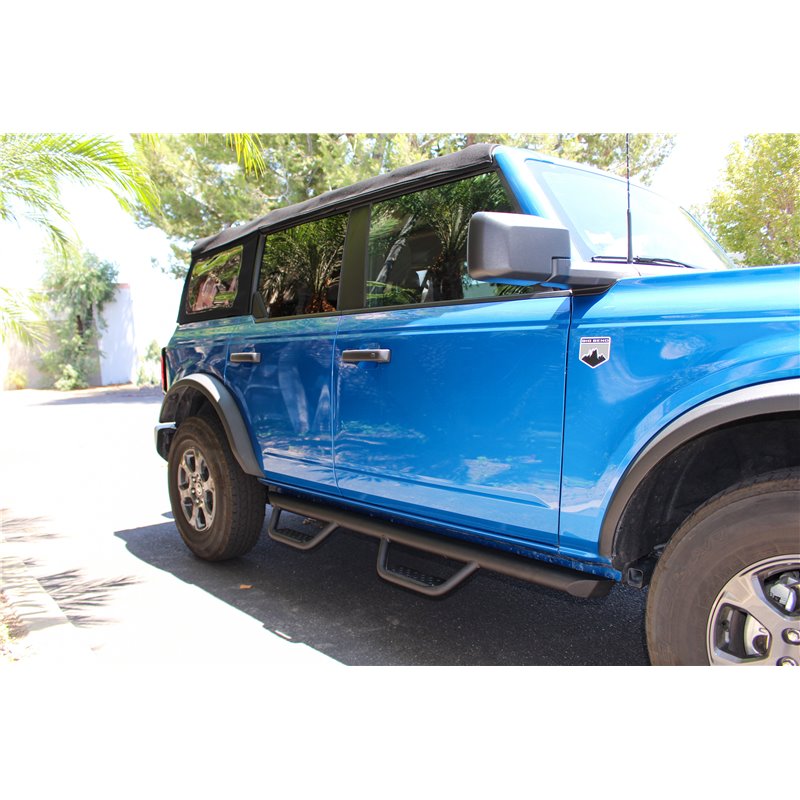 Go Rhino | D224129T - Domintator Extreme D2 Side Steps With Mounting Brackets - Textured Black - Bronco 2.3T / 2.7T 2021