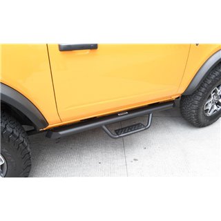 Go Rhino | D224131T - Domintator Extreme D2 Side Steps With Mounting Brackets - Textured Black - Bronco 2.3T / 2.7T 2021