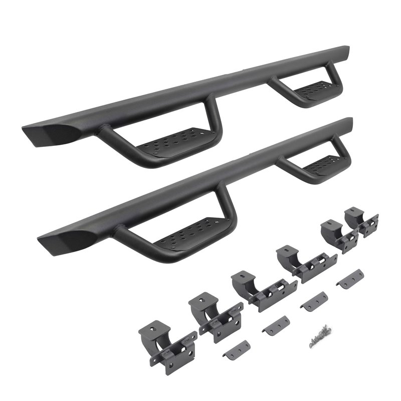 Go Rhino | D224506T - Domintator Extreme D2 Side Steps With Mounting Brackets - Textured Black - Wrangler (JL) 2.0T / 3.6L 2018