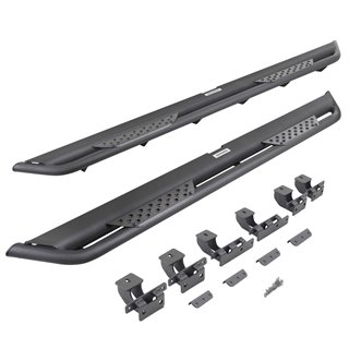 Go Rhino | DT4506T - Dominator Xtreme DT Side Steps with Mounting Bracket Kit - Textured Black - Wrangler (JL) 2.0T / 3.6L 2018