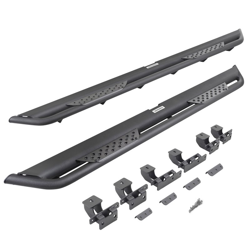 Go Rhino | DT4506T - Dominator Xtreme DT Side Steps with Mounting Bracket Kit - Textured Black - Wrangler (JL) 2.0T / 3.6L 2018