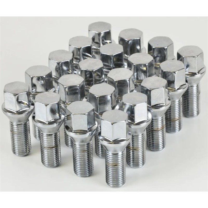 Ceco | (20) Bolt Cone Seat 12x1.5 28mm Thread Length 17mm Hex Chrome