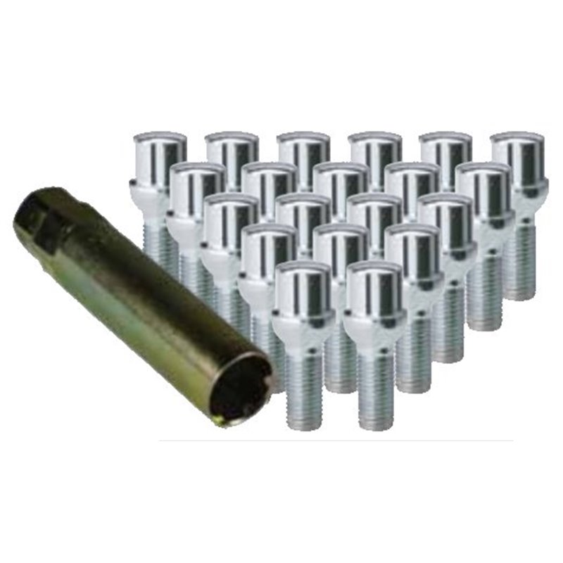 Ceco | (20) RADIUS 6 SPLINE BOLT 12X1.50 28mm Thread Length CHROME