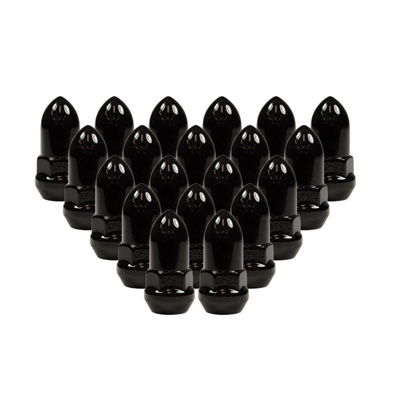 Ceco | (24) BLACK BULGE BULLET NUT 7/16" R.H. 19mm HEX