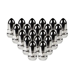 Ceco | (24) CHROME BULGE BULLET NUT 12X1.50 19mm HEX
