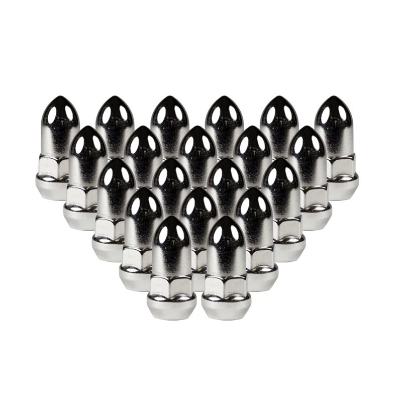 Ceco | (24) CHROME BULGE BULLET NUT 12X1.50 19mm HEX