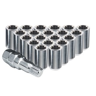 Ceco | (16)TUNER NUT 9 PT GEAR HEAD 12X1.25 38mm Length CHROME