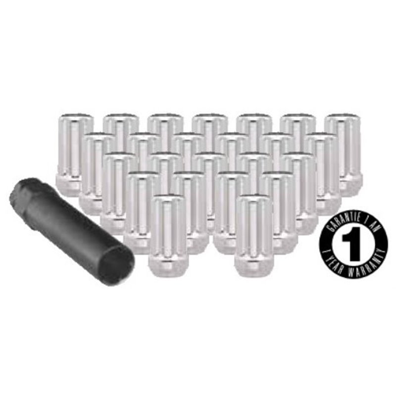 Ceco | (24)CHROME 7 SPLINE NUT 14X2.00 44mm HEIGHT