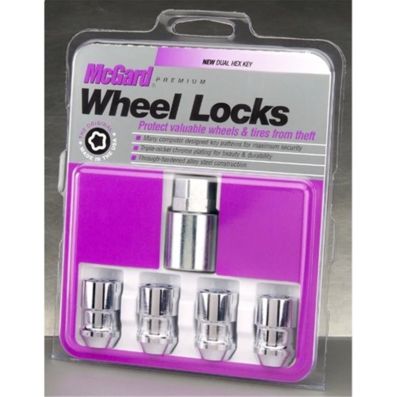 McGard | (4) Antivol Chrome 1/2'' RH 37.1mm H.3/4-13/16 Hex Double