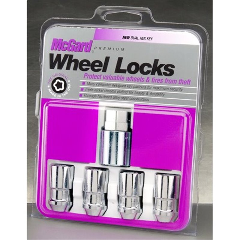 McGard | (4) Antivol Chrome 1/2'' RH 42.1mm H.3/4-13/16 Hex Double