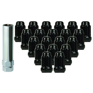 West Coat Wheel Accessories | (20) 6 Spline Nut 12x1.5 35mm Black