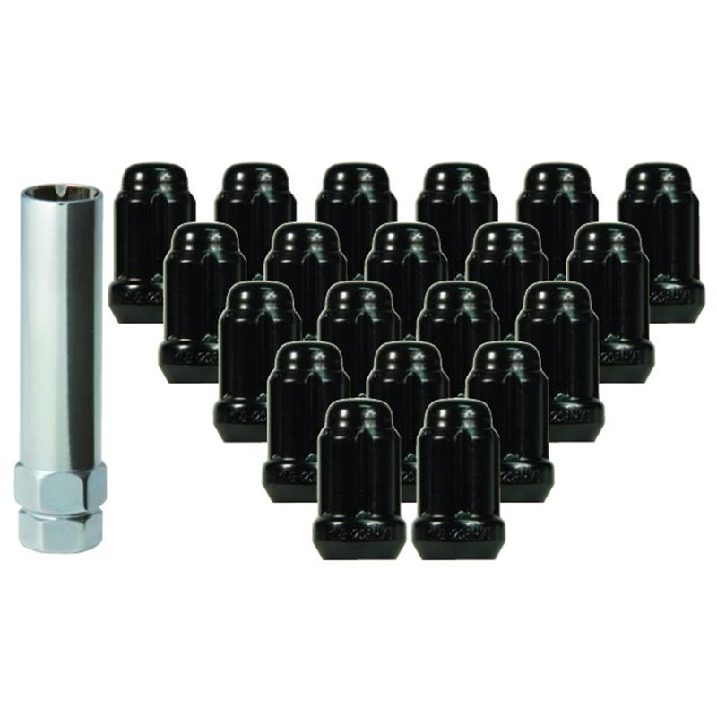 West Coat Wheel Accessories | (20) 6 Spline Nut 12x1.5 35mm Black