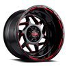 GRID Off-Road | GD14 20x9.0 ET15 - Black With Red Accents