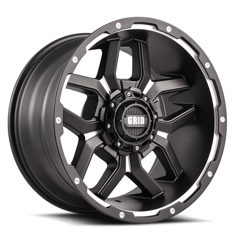 GRID Off-Road | GD07 17x9.0 ET15 - Black With Natural Accents