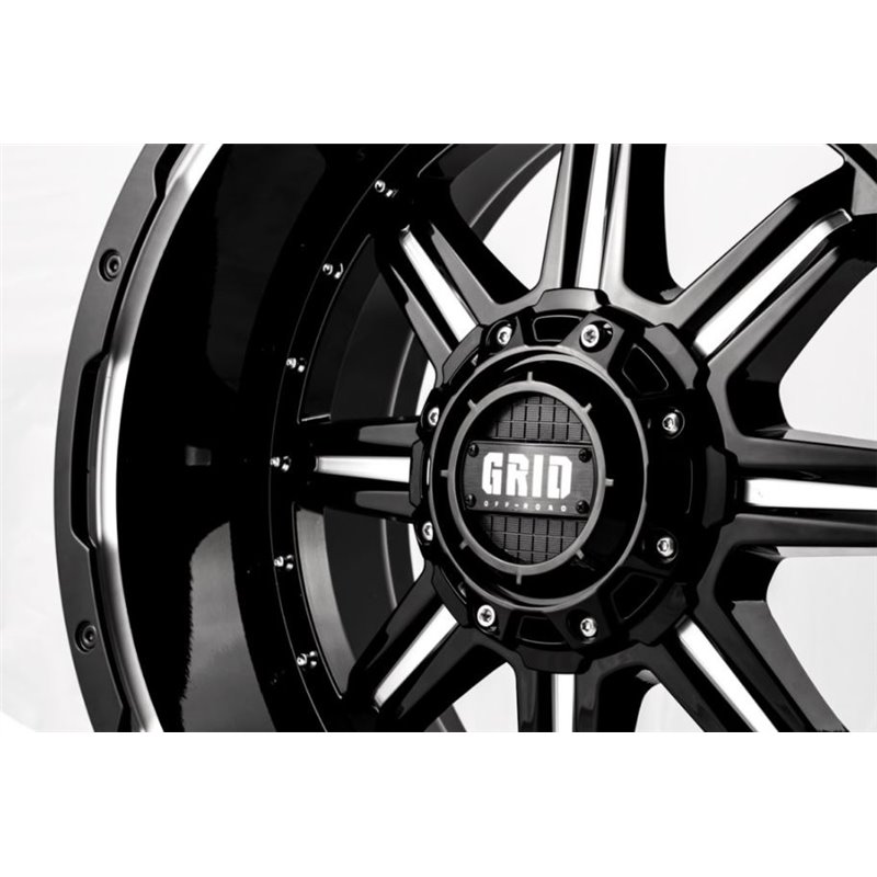 GRID Off-Road | GD10 20x9.0 ET-12 - Gloss Black With Natural Accents