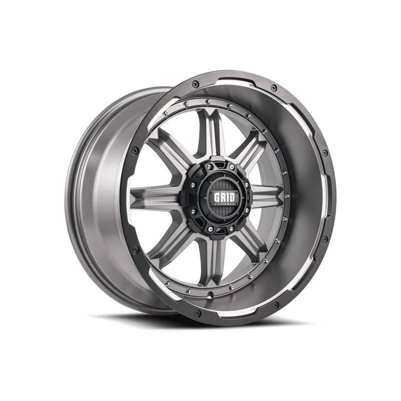 GRID Off-Road | GD10 20x10.0 ET-25 - Anthracite Gray With Black Lip