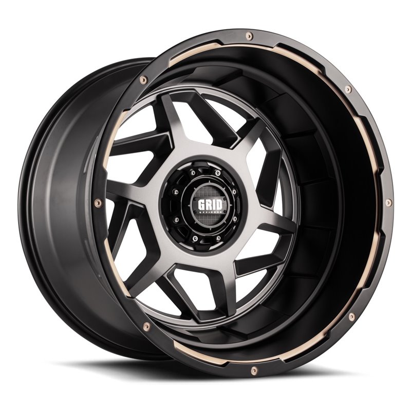 GRID Off-Road | GD14 17x9.0 ET-12 - Anthracite With Black Lip
