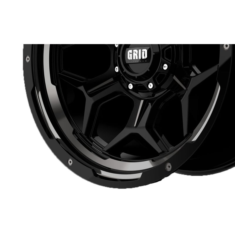 GRID Off-Road | GD16 17x9.0 ET-12 - Black With Natural Lip