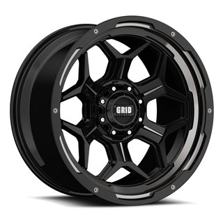 GRID Off-Road | GD16 20x9.0 ET0 - Black With Natural Lip