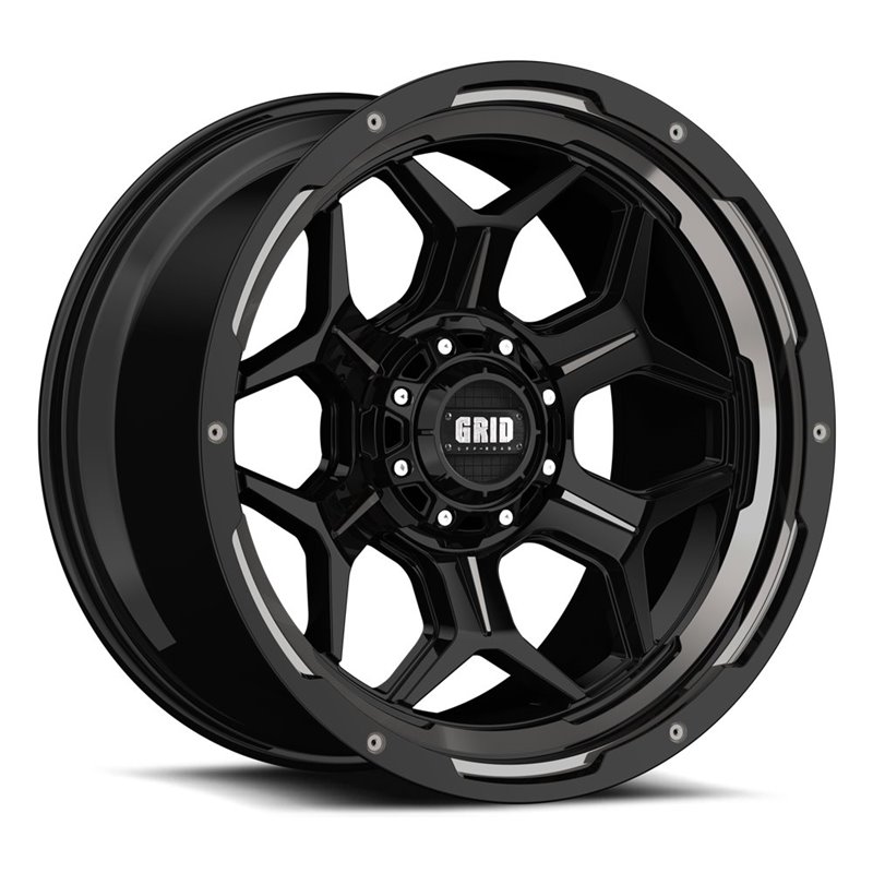 GRID Off-Road | GD16 20x10.0 ET-25 - Black With Natural Lip