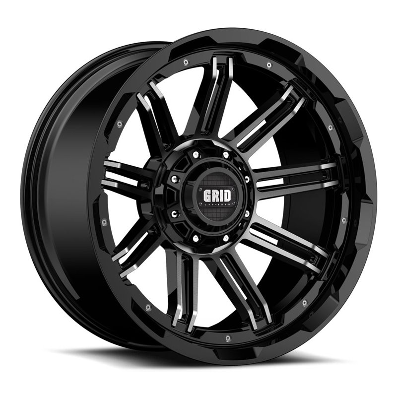 GRID Off-Road | GD18 22x10.0 ET-18 - Black With Natural Lip