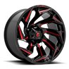 Fuel Off-Road | Reaction D755 20X10.0 ET-18 - Gloss Black / Milled-Red Tint