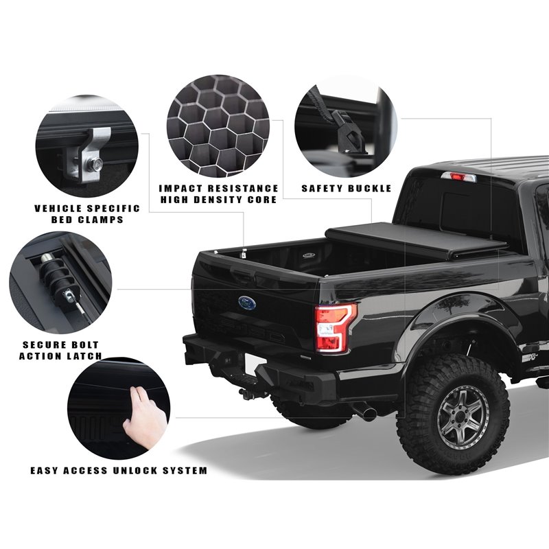 Armordillo | 2019-2022 Ford Ranger CoveRex TFX Series Folding Truck Bed Tonneau Cover (6 Ft Bed) - Ranger 2.3T 2019-2023