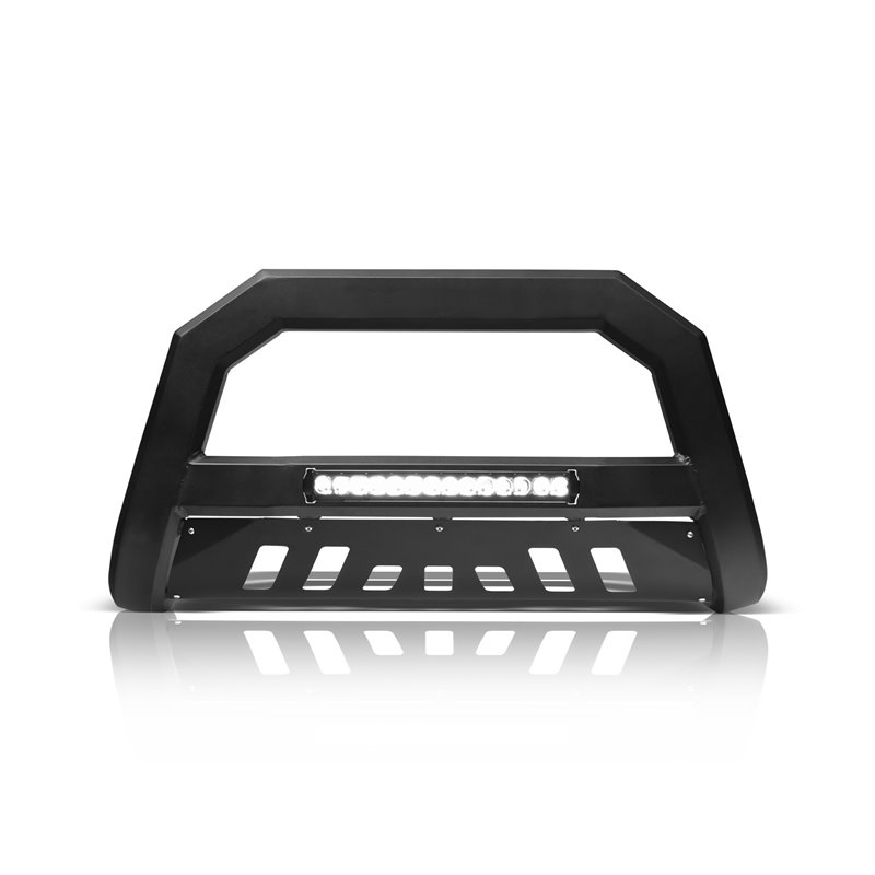 Armordillo | 2003-2009 Lexus GX470 AR Series Bull Bar W/LED - Matte Black W/Aluminum Skid Plate - GX470 4.7L 2003-2009