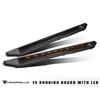 Armordillo | 2009-2018 Dodge Ram 1500 Crew Cab FX Running Board w/ LED - Matte Black - Ram 1500 / Classic / 2500 / 3500 2009-202