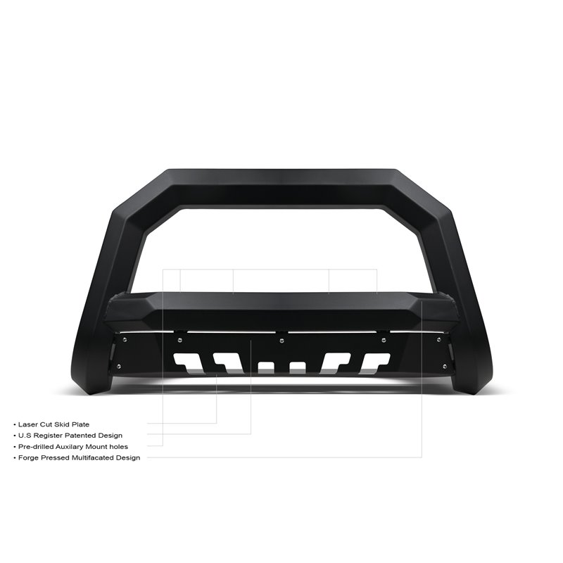 Armordillo | 2019-2022 Chevrolet Silverado 1500 Rayden Bull Bar - Matte Black - Silverado 1500 / Limited 2.7T / 5.3L 2019-2022