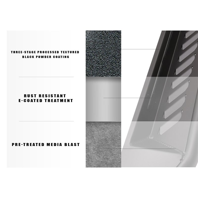 Armordillo | 2018-2023 Jeep Wrangler 4 Door FX Running Boards W/LED - Matte Black - Wrangler (JL) 2.0T 2018-2023