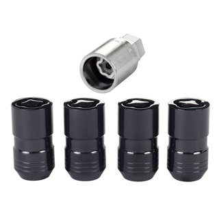 McGard | Cone Seat Exposed Style Wheel Locks-Black - Acura / Buick / Cadillac / Chevrolet / Chrysler / Dodge 2000-2024