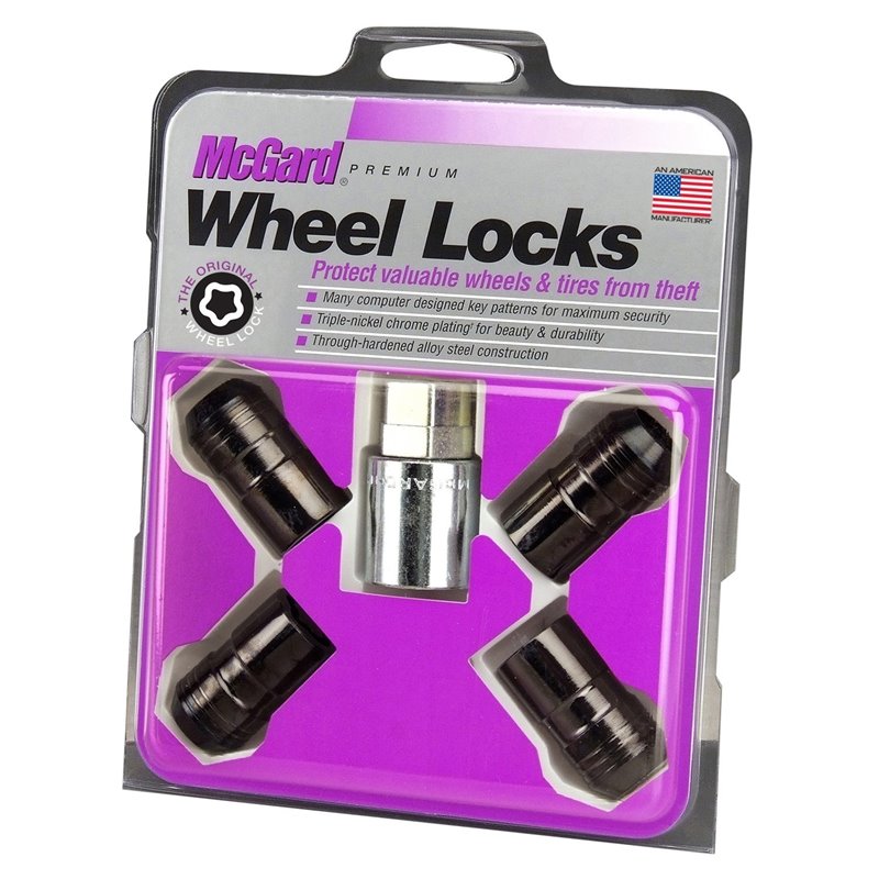 McGard | Cone Seat Exposed Style Wheel Locks-Black - Acura / Buick / Cadillac / Chevrolet / Chrysler / Dodge 2000-2024