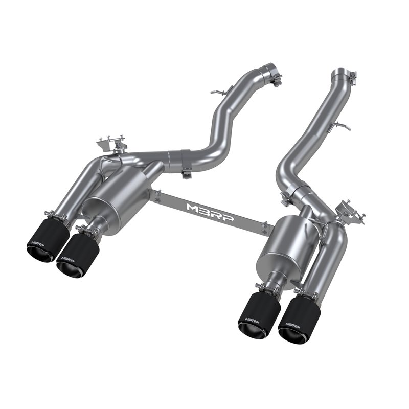 MBRP | Exhaust 3in. Resonator-Back; Quad Rear Exit; T304 - M2 Competition 3.0T 2019-2021
