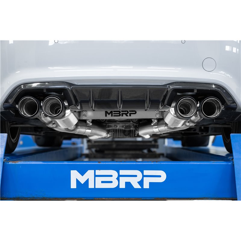 MBRP | Exhaust 3in. Resonator-Back; Quad Rear Exit; T304 - M2 Competition 3.0T 2019-2021
