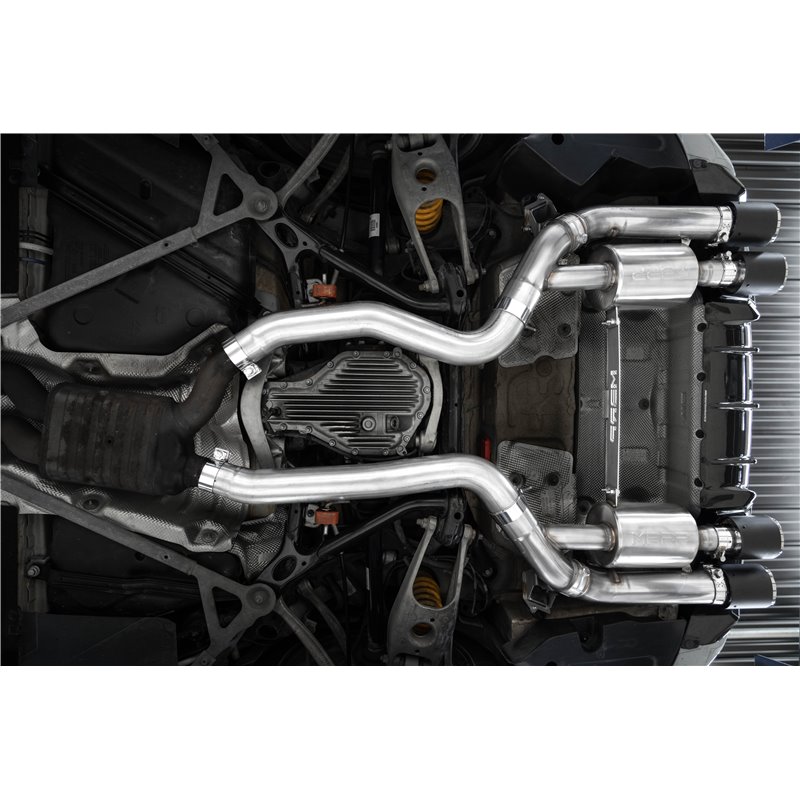 MBRP | Exhaust 3in. Resonator-Back; Quad Rear Exit; T304 - M2 Competition 3.0T 2019-2021