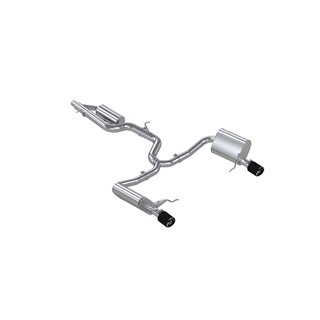 MBRP | Exhaust 3in. Cat Back; 2.5in Dual Split Through Rear Bumper; T304; CF - Golf Alltrack / Golf SportWagen 1.8T 2017-2019