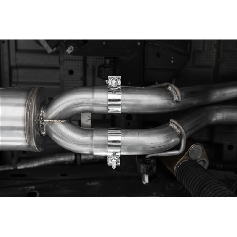 MBRP | Exhaust 3in. Cat Back; 2.5in. Dual Split Rear Turn Down; T304 - Silverado 1500 / ZR2 6.2L 2022-2023